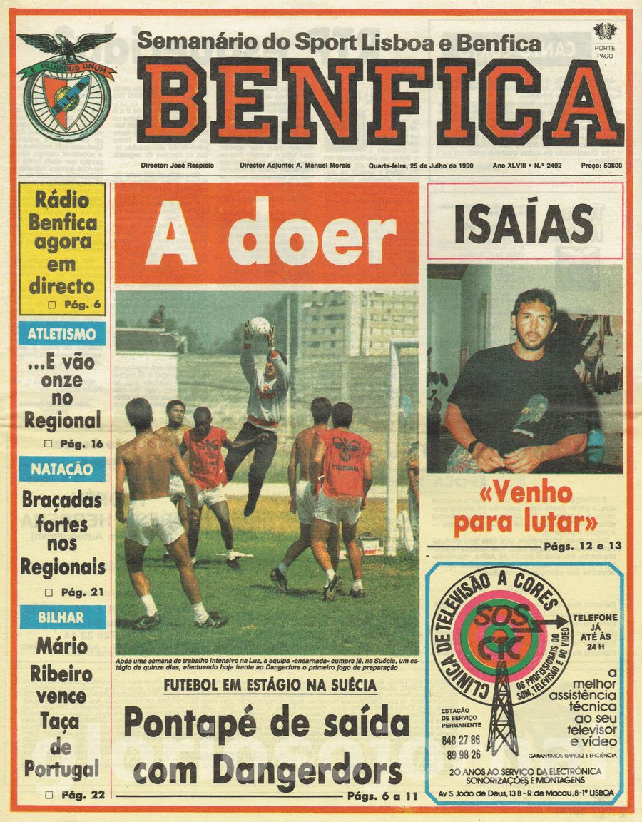 jornal o benfica 2492 1990-07-25